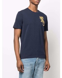 T-shirt à col rond imprimé bleu marine Kenzo