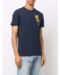 T-shirt à col rond imprimé bleu marine Kenzo