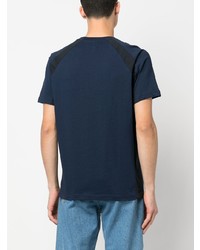 T-shirt à col rond imprimé bleu marine Ea7 Emporio Armani