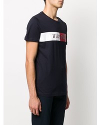 T-shirt à col rond imprimé bleu marine Tommy Hilfiger