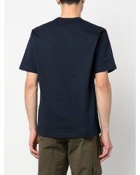 T-shirt à col rond imprimé bleu marine Comme des Garcons Homme