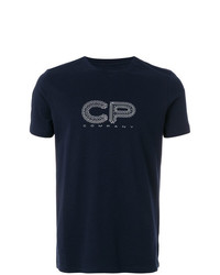 T-shirt à col rond imprimé bleu marine CP Company