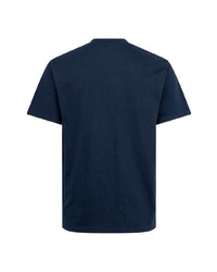 T-shirt à col rond imprimé bleu marine Supreme