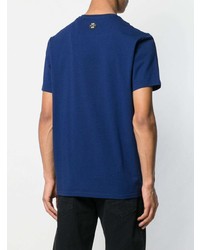 T-shirt à col rond imprimé bleu marine Philipp Plein