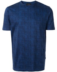 T-shirt à col rond imprimé bleu marine D'urban