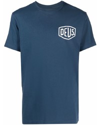 T-shirt à col rond imprimé bleu marine Deus Ex Machina