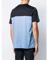 T-shirt à col rond imprimé bleu marine Salvatore Ferragamo