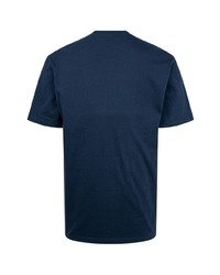 T-shirt à col rond imprimé bleu marine Supreme