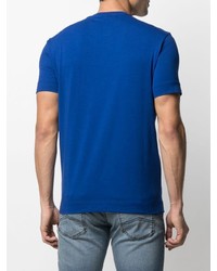 T-shirt à col rond imprimé bleu marine Emporio Armani