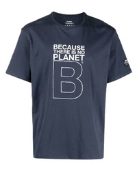T-shirt à col rond imprimé bleu marine ECOALF