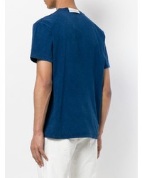 T-shirt à col rond imprimé bleu marine Closed
