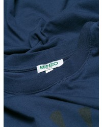 T-shirt à col rond imprimé bleu marine Kenzo