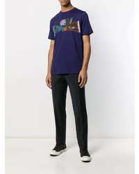 T-shirt à col rond imprimé bleu marine PS Paul Smith