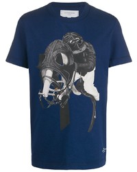 T-shirt à col rond imprimé bleu marine G-Star Raw Research