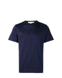 T-shirt à col rond imprimé bleu marine Golden Goose Deluxe Brand