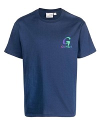 T-shirt à col rond imprimé bleu marine Gramicci