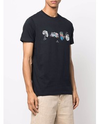 T-shirt à col rond imprimé bleu marine PS Paul Smith