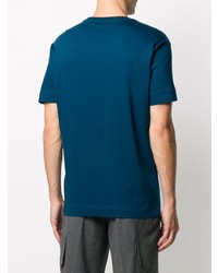 T-shirt à col rond imprimé bleu marine Emporio Armani