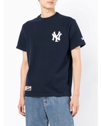 T-shirt à col rond imprimé bleu marine New Era Cap