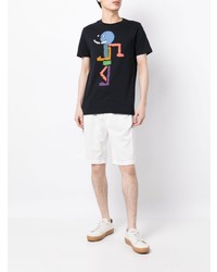 T-shirt à col rond imprimé bleu marine PS Paul Smith