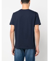 T-shirt à col rond imprimé bleu marine A.P.C.