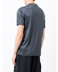 T-shirt à col rond imprimé bleu marine Emporio Armani