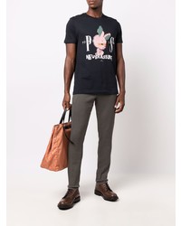 T-shirt à col rond imprimé bleu marine Paul Smith