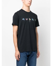 T-shirt à col rond imprimé bleu marine PS Paul Smith