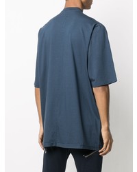 T-shirt à col rond imprimé bleu marine Rick Owens DRKSHDW