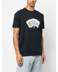 T-shirt à col rond imprimé bleu marine PS Paul Smith