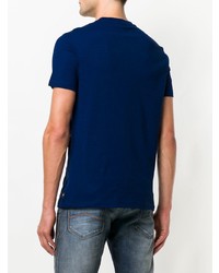 T-shirt à col rond imprimé bleu marine Emporio Armani