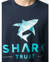 T-shirt à col rond imprimé bleu marine Paul & Shark