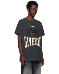 T-shirt à col rond imprimé bleu marine Givenchy