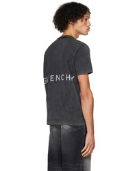 T-shirt à col rond imprimé bleu marine Givenchy