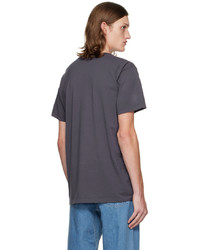 T-shirt à col rond imprimé bleu marine RRL