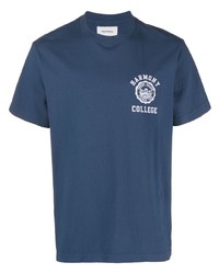 T-shirt à col rond imprimé bleu marine Harmony Paris