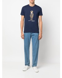 T-shirt à col rond imprimé bleu marine Polo Ralph Lauren