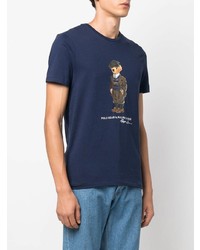 T-shirt à col rond imprimé bleu marine Polo Ralph Lauren