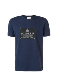 T-shirt à col rond imprimé bleu marine Iceberg