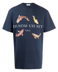 T-shirt à col rond imprimé bleu marine Ih Nom Uh Nit
