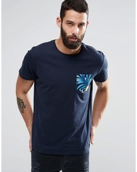 T-shirt à col rond imprimé bleu marine Jack and Jones