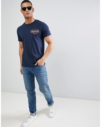T-shirt à col rond imprimé bleu marine Jack & Jones