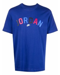 T-shirt à col rond imprimé bleu marine Jordan