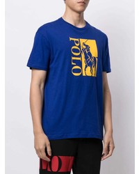 T-shirt à col rond imprimé bleu marine Polo Ralph Lauren