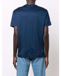 T-shirt à col rond imprimé bleu marine Emporio Armani