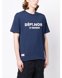 T-shirt à col rond imprimé bleu marine Chocoolate