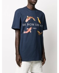 T-shirt à col rond imprimé bleu marine Ih Nom Uh Nit