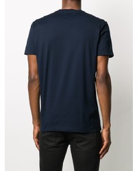 T-shirt à col rond imprimé bleu marine DSQUARED2