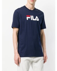 T-shirt à col rond imprimé bleu marine Fila