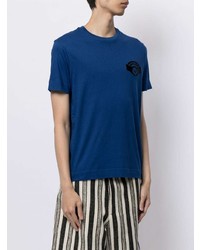 T-shirt à col rond imprimé bleu marine Emporio Armani